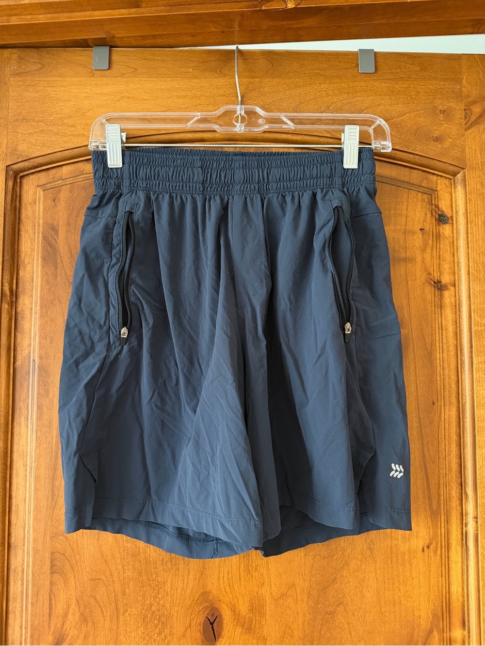 all in motion Men's Navy Active Shorts with Zip Pockets